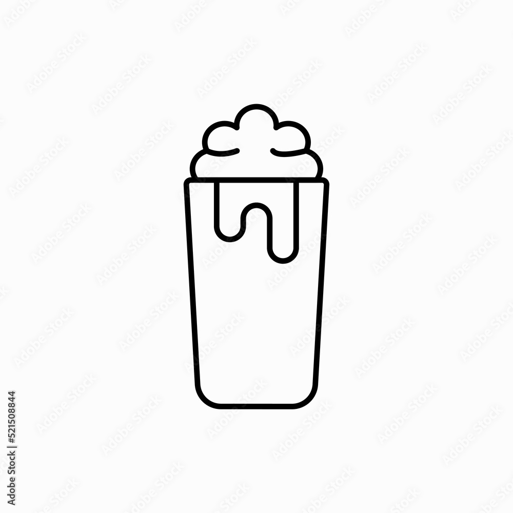 Poster milkshake icon from drinks collection. milkshake concept line icon. linear milkshake concept outline