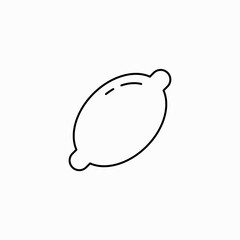 Line icon. Lemon symbol. Simple design. Line vector. Isolate on white background. Outline citrus, line lemon symbol.