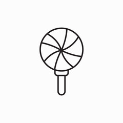 Lollipop icon. Vector lollipop. Lollipop symbol. White background. Social media icon. Business concept. Sign, symbol, web element.