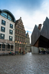 Market square in Ghent, Belgium.