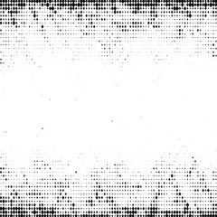 Halftone grunge texture. Comic style grain background. Pop art faded textured frame. Speckle gradient effect. Dotted particles print wallpaper. Pixelated backdrop 