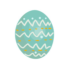Vector clipart with easter egg. Easter egg illustration.