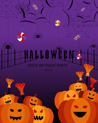 Happy Halloween, banner or background for invitation