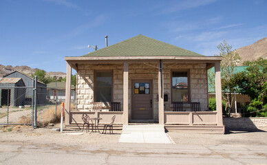 Fototapeta na wymiar Tiny Small Town Public Library in Tohopah Nevada