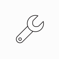 wrench icon. vector illustration. Spanner symbol