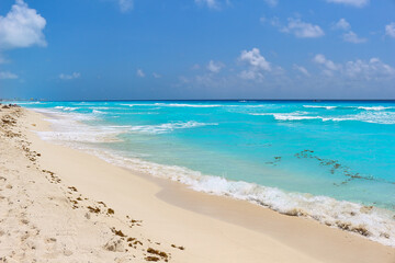 Beautiful Mexican Caribbean, beaches of Cancun Mexico