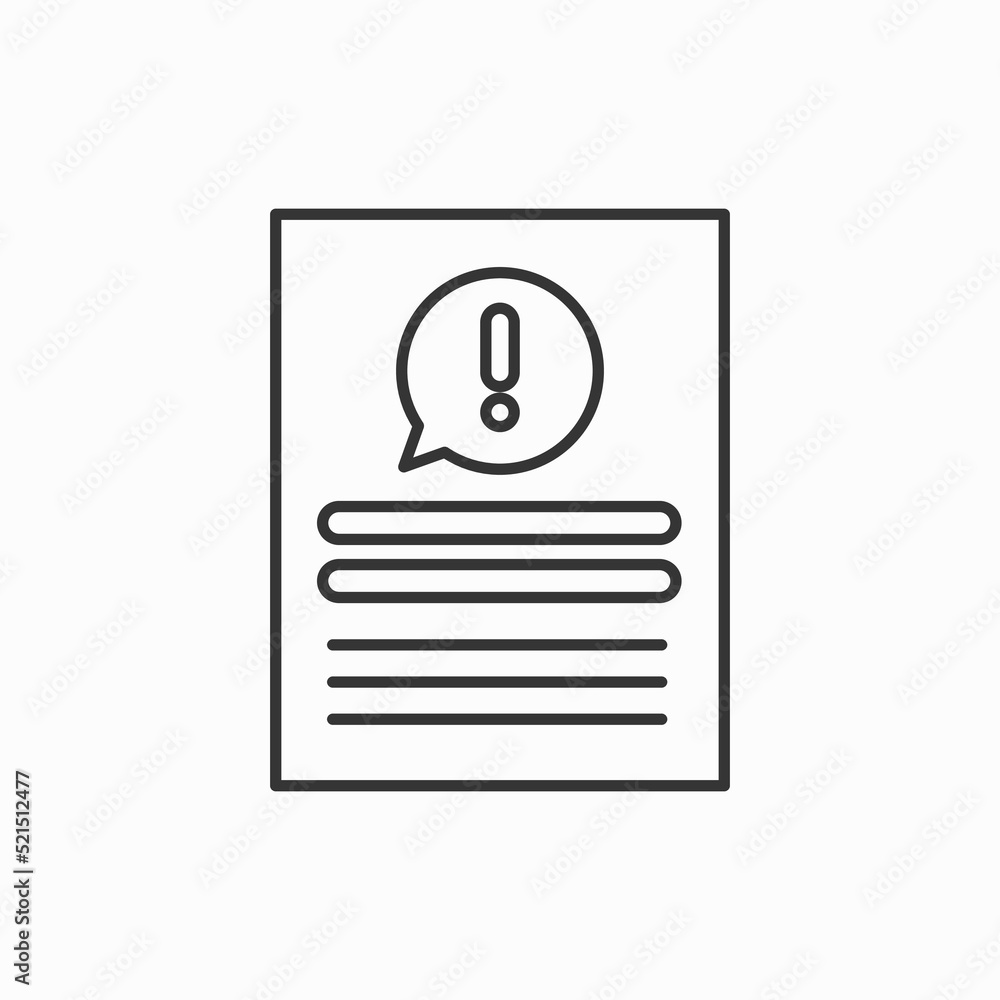 Poster report document icon. paper document icon. linear file icon. paper document icon. isolated black sym
