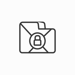 Obraz premium Protected web folder vector icon. File Security. folder locked,Vector folder and lock icon