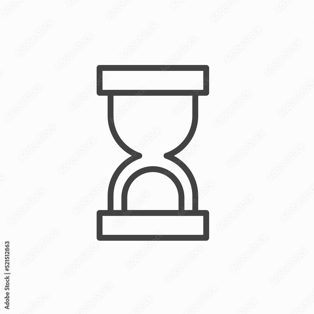 Poster sand time simple vector with white background