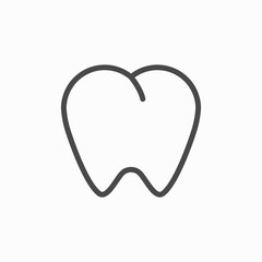 Tooth line icon vector. Medical Tooth symbol illustration