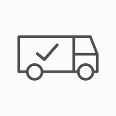 Isolated Delivery Truck Icon. Line icon design.