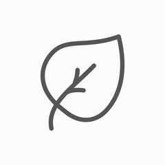 Leaf Vector Icon on white background