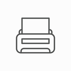 Document desktop printer flat icon for apps and websites