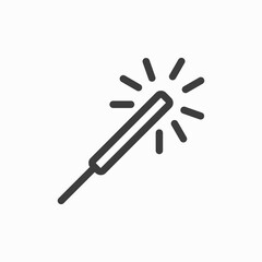 Fireworks line icon, outline vector sign, linear pictogram isolated on white.
