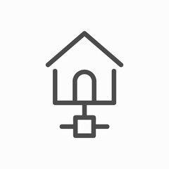 Home network icon. Trendy flat vector Home network icon on white