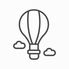 hot air balloon line icon