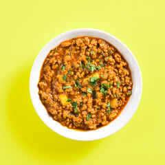 Keema curry in bowl