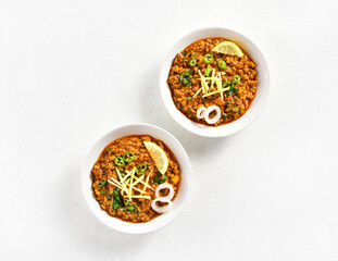 Keema curry in bowl