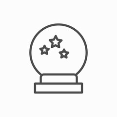 Christmas magic snowglobe. Snowball icon vector