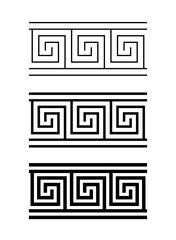 Greek Meander. Geometric ornament. Seamless antique pattern. Symbol of history and art.