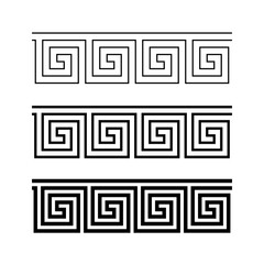 Greek Meander. Geometric ornament. Seamless antique pattern. Symbol of history and art.