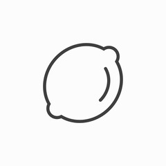 Lemon icon Line vector. Isolate on white background.