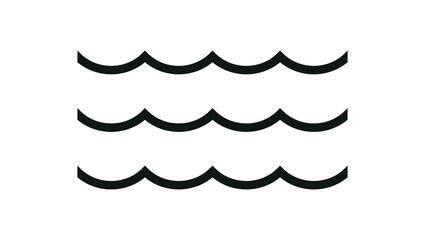 Obraz premium Wave icon. Seamless line to represent water or beach. Symbol of the sea, ocean, river or lake.