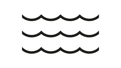 Obraz premium Wave icon. Seamless line to represent water or beach. Symbol of the sea, ocean, river or lake.