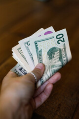 money in hand