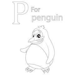 funny ABC coloring page for kids