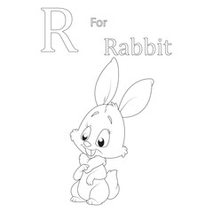 funny ABC coloring page for kids