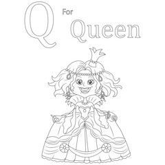 funny ABC coloring page for kids