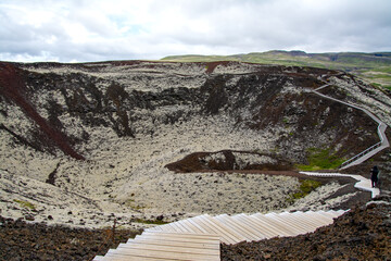 Grábrók Krater im Westen von Island