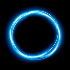 Fire light circle trail of sparkling gold glitter, vector glow flare swirl on transparent background. Abstract vector fire circle, sparkling swirl. Stock royalty free vector illustration. PNG	