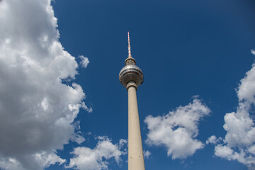 The 368 meter high television tower of Berlin at Alexanderplatz