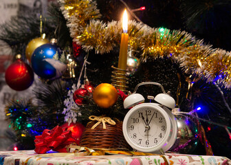 christmas tree and decorations