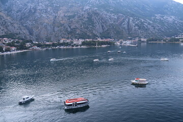 Cruise Ship Tender in Kotor Town in Montenegro