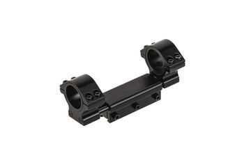Quick disconnect mount made for holding a scope on a rifle isolated on white back. Quick Release Sniper Cantilever Scope Mount.