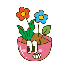 cartoon flower pot