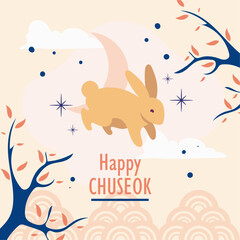 Obraz premium happy chuseok card