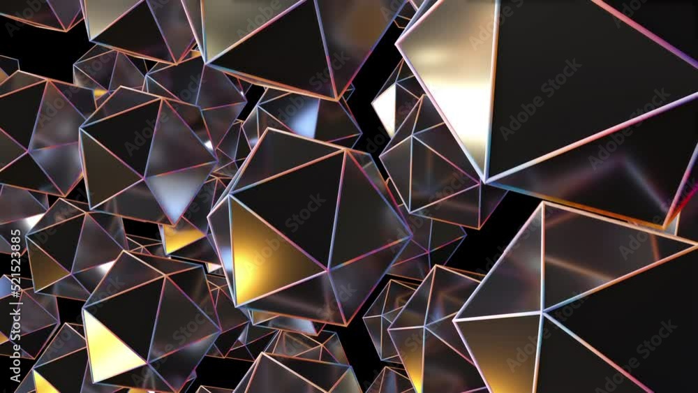 Poster geometric polygons. computer generated 3d render