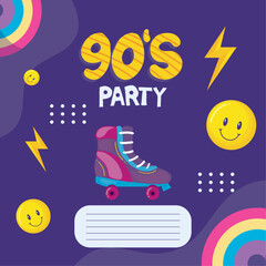 90s party invitation