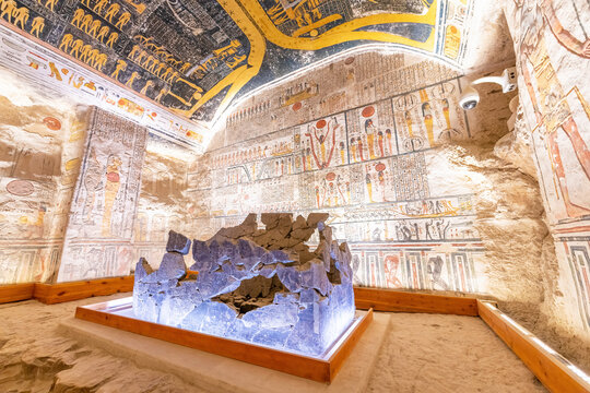 Luxor, Egypt; October 17, 2022 - The Tomb of Ramses VVI in the Valley of the Kings, Luxor, Egypt.