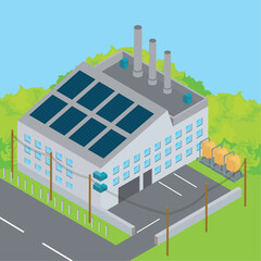 isometric factory illustration