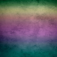 Square format, rainbow hue painted portrait background.