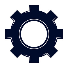 black cogwheel design