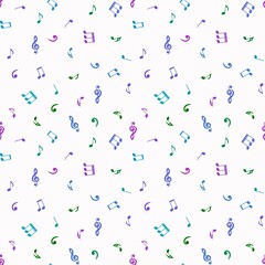 Abstract sign symbols seamless music notes pattern for wrapping and kids fabrics and clothes print and study notebooks