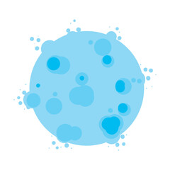 blue asteroid design