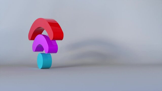 Icon wi-fi. Computer generated 3d render