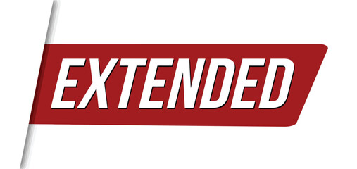 Extended red ribbon or banner design